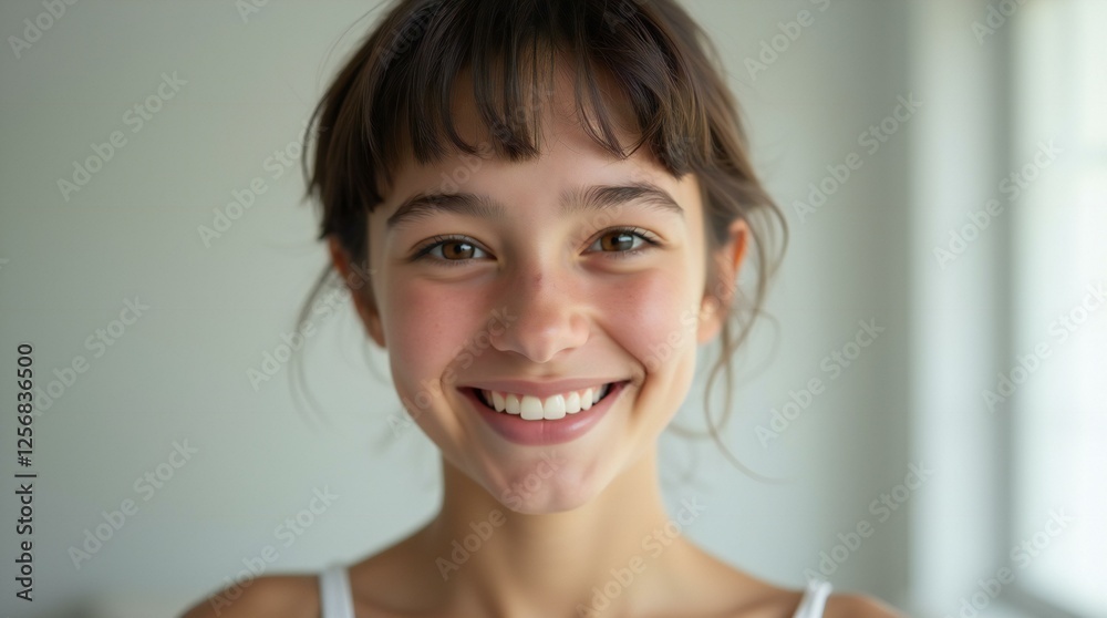 Happy Woman Smiling Face Portrait. Happy Woman Smiling Face Portrait.