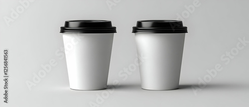 Wallpaper Mural Two coffee cups, studio shot. Mockup Torontodigital.ca