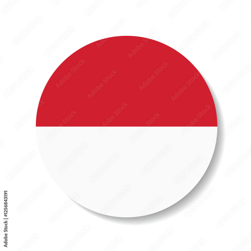 Monaco flag circle icon vector illustration Monaco flag circle icon vector illustration
