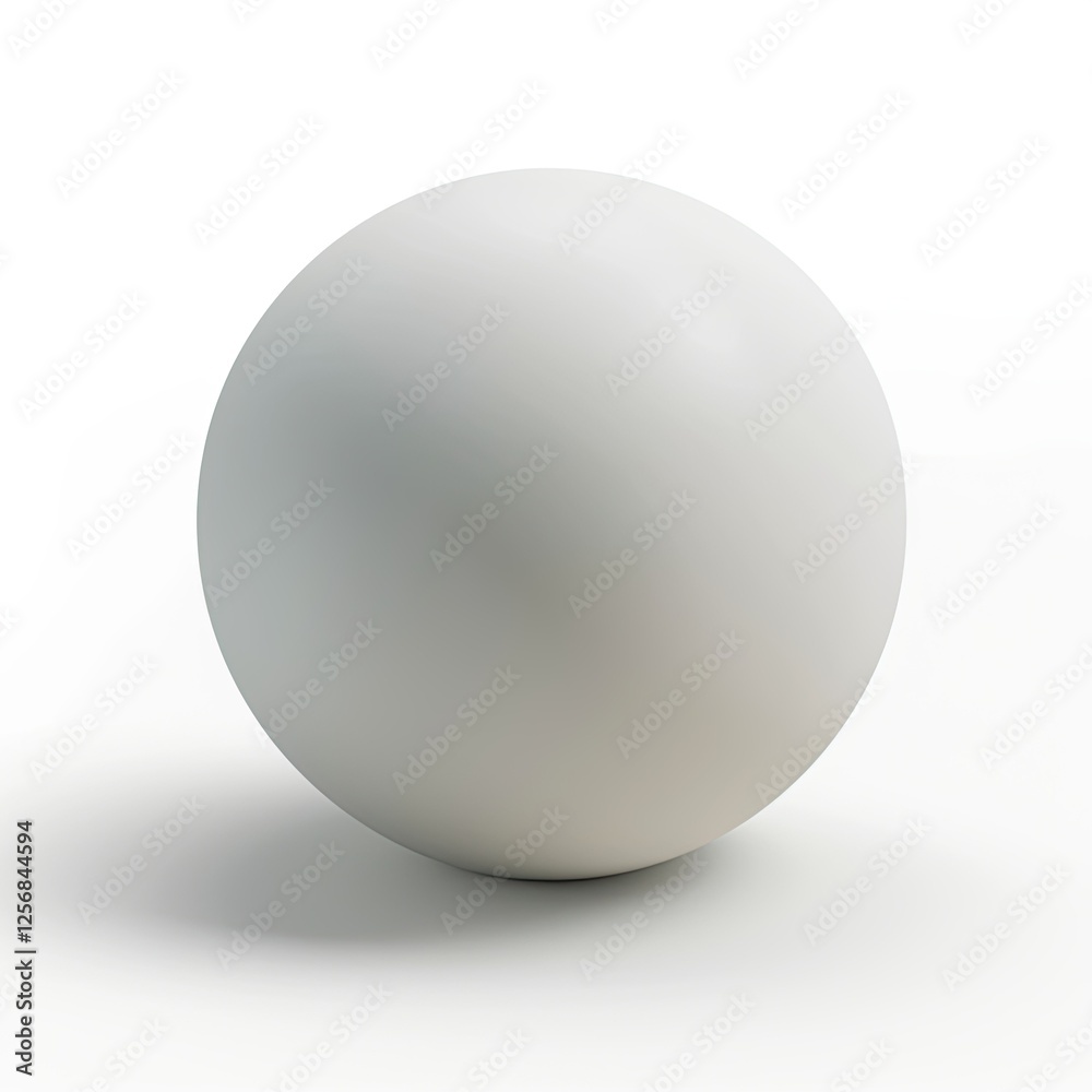 A smooth, white sphere resting on a light surface, showcasing simplicity and minimalism. isolated on white background A smooth, white sphere resting on a light surface, showcasing simplicity and minimalism. isolated on white background