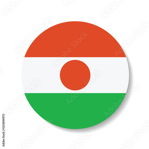 Niger flag circle icon vector illustration Free Download Niger flag circle icon vector illustration - GFXLoad