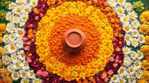 Stunning Floral Arrangement with Vibrant Colors and Intricate Design