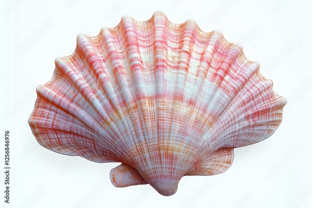 Intricate Seashell in Minimalist Style with Pink Hues Intricate Seashell in Minimalist Style with Pink Hues