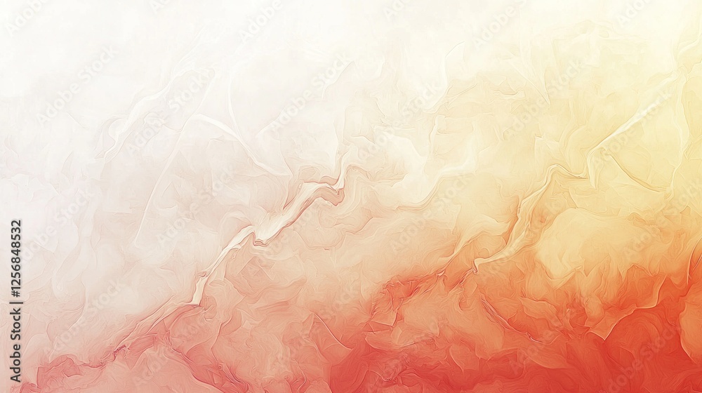 Fototapeta premium Abstract Orange and White Swirls: A Digital Painting of Fluid Forms