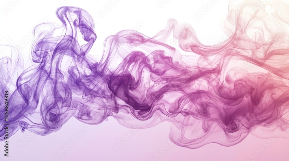 Fototapeta premium Abstract Purple and Pink Smoke Swirls: A Dreamlike Vapor Wave