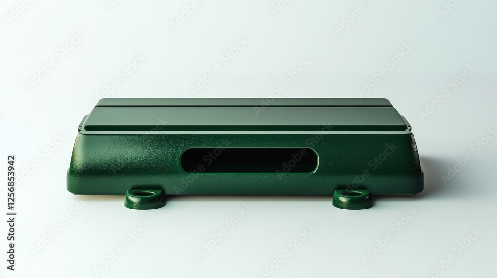 Dark Green Rectangular Platform on White Background Dark Green Rectangular Platform on White Background