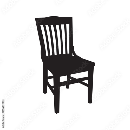 Vector chair illustration isolate image in white background. silhouette image