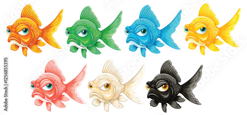 Colorful Cartoon Fish Collection