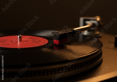 Vinyl Record Player Close Up Dark Moody Music Audiophile
