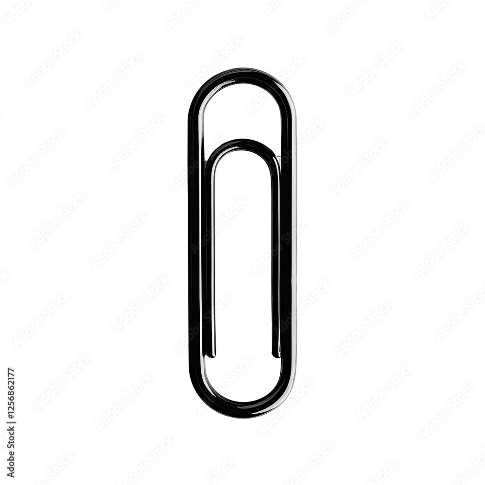 simple black paper clip on transparent background, ideal for office use and organization. This versatile item is essential for holding documents together and maintaining order simple black paper clip on transparent background, ideal for office use and organization. This versatile item is essential for holding documents together and maintaining order