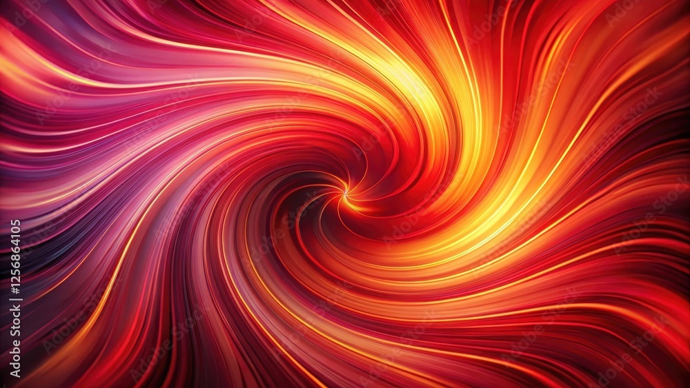 Obraz premium Gradient red abstract background with swirling shapes and vibrant colors, creating a mesmerizing visual effect