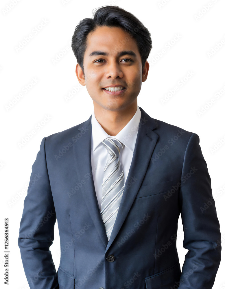 Portrait of only one Man. White Background. Portrait of only one Man. White Background.