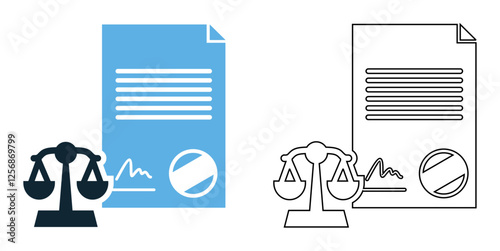 Affidavit icon vector, sworn statements, legal documents, and court evidence, legal, court, and official pictogram symbol ui and ux design, glyphs and stroke line