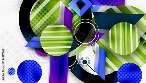 Dynamic complex geometric abstract background