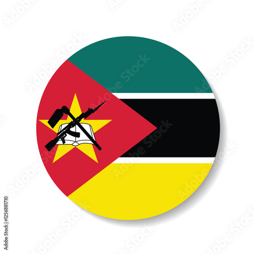 Mozambique circle flag logo icon digital vector illustration Free Download Mozambique circle flag logo icon digital vector illustration - GFXLoad