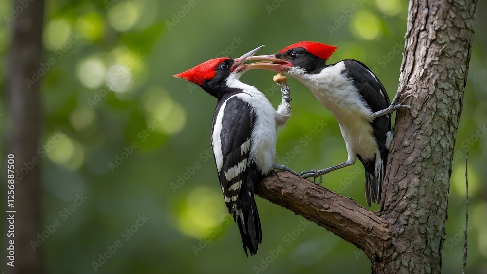 A Lesson in Nurturing: Ivory-billed Woodpeckers Bonding in Nature A Lesson in Nurturing: Ivory-billed Woodpeckers Bonding in Nature