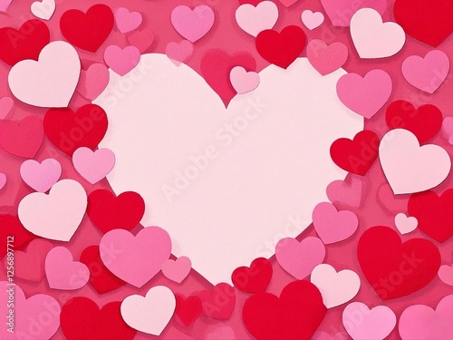 valentine background with hearts