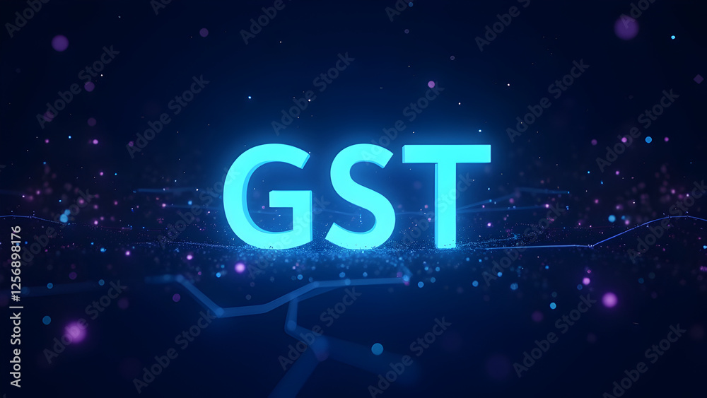Gst illustration on digital technology background, goods and service tax, inflation, economy, businesses, tariffs. Gst illustration on digital technology background, goods and service tax, inflation, economy, businesses, tariffs.