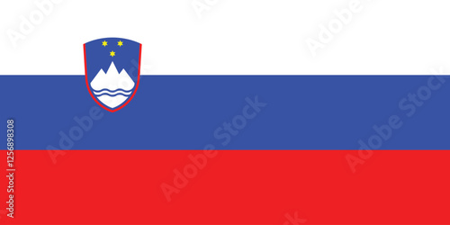 Slovenia flag official colors and proportion digital vector illustration