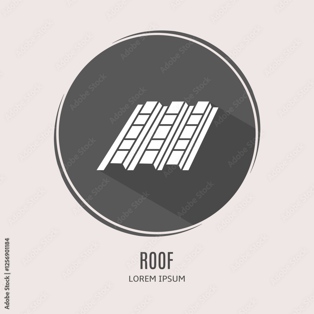 Symbol roof logo. Illustration of roof in flat. Stock vector. Symbol roof logo. Illustration of roof in flat. Stock vector.