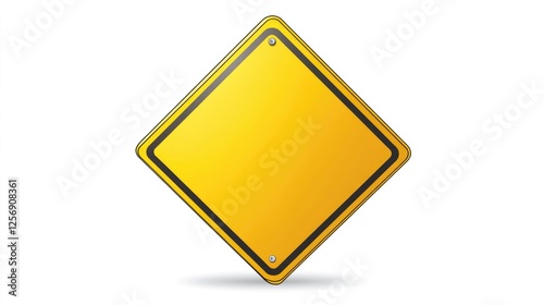 Free Download Blank Yellow Diamond Road Sign - GFXLoad