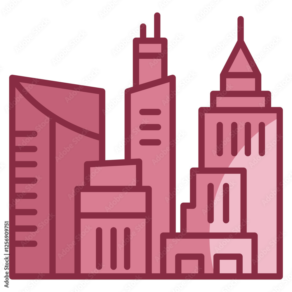 Fototapeta premium Cityscape Icon Element For Design