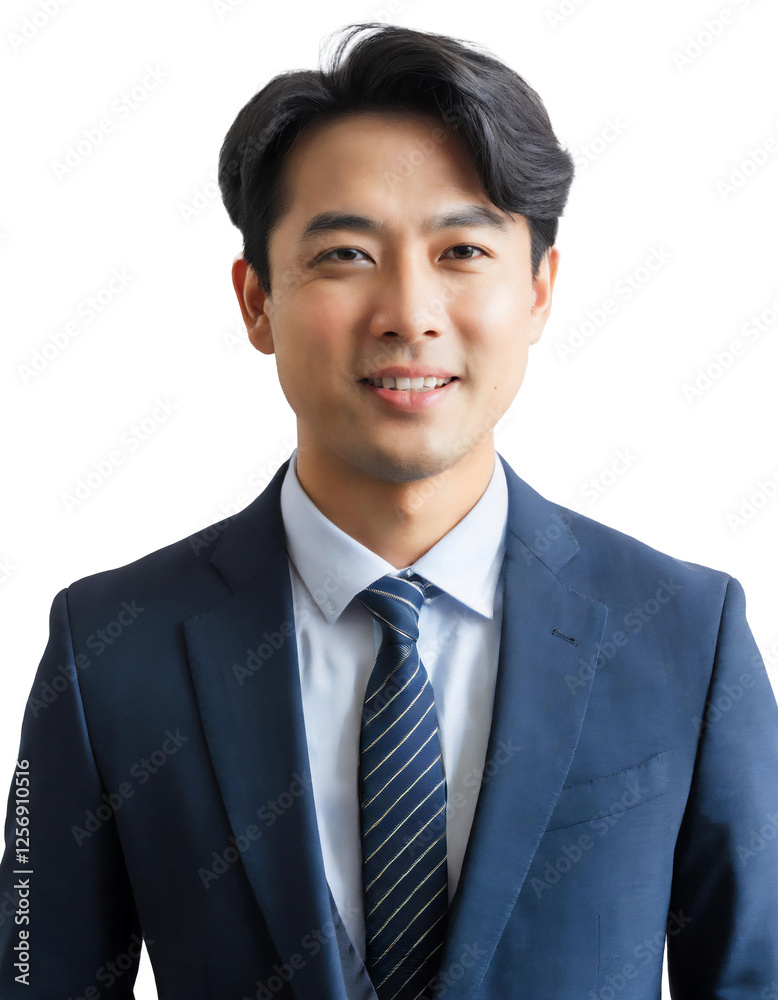 Portrait of only one Man. White Background. Portrait of only one Man. White Background.