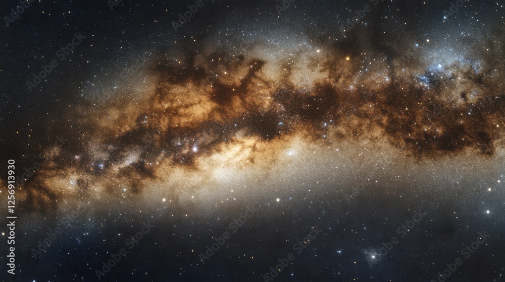 Obraz premium A stunning close-up of a cluster of stars and planets, with the Milky Way stretching across the sky, offering a glimpse into the vast and mysterious universe.