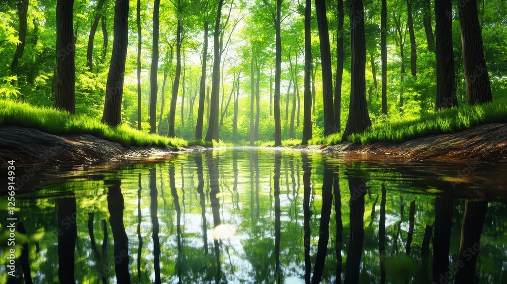 Tranquil Forest Reflection Tranquil Forest Reflection