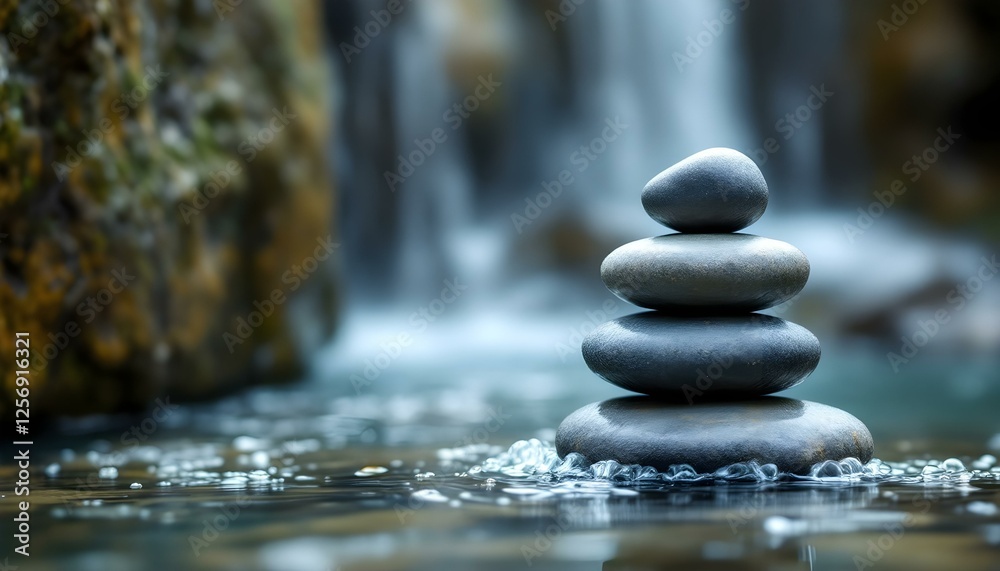 zen, stones, tall, stack, rugged, weathered, textures, cascading, waterfall, middle, wet, water, flowing, gently, bubbles, base, natural, light, ultra, highresolution, serene, tranquil, harmony, zen, stones, tall, stack, rugged, weathered, textures, cascading, waterfall, middle, wet, water, flowing, gently, bubbles, base, natural, light, ultra, highresolution, serene, tranquil, harmony,