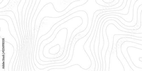 Abstract Topographic Pattern Banner Background, geographic line map with elevation assignments. Modern design background with wavy pattern. Paper texture Imitation of a geographical map shades.