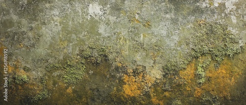 Textured surface of moss and lichen growth. photo