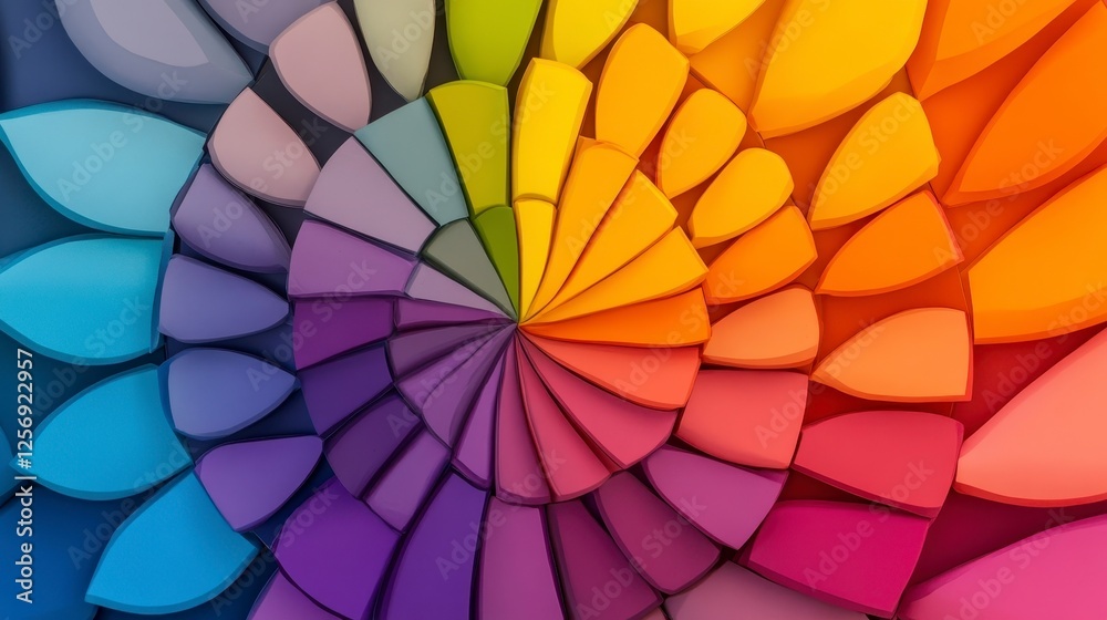 Fototapeta premium Vibrant Colorful Spiral