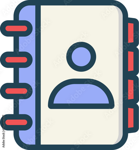 Business Contact Filled Line Icon