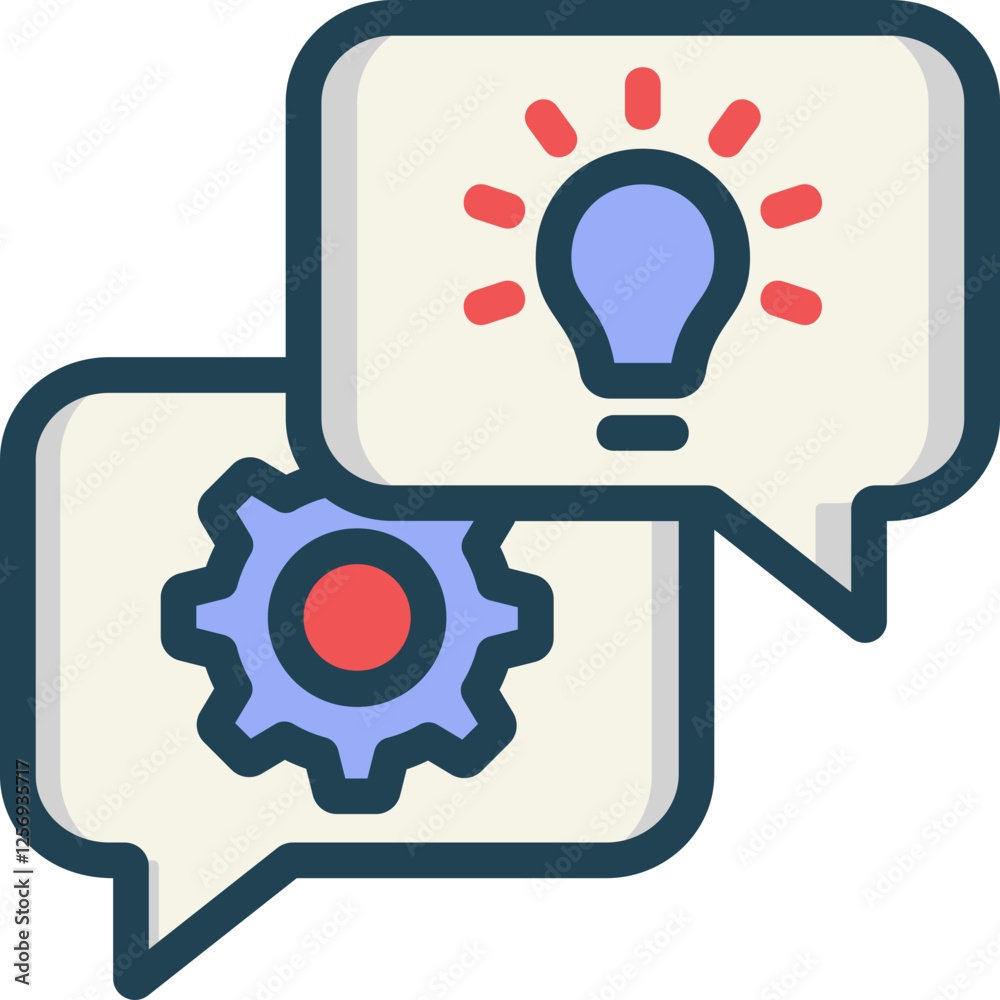 Idea Discussion Filled Line Icon