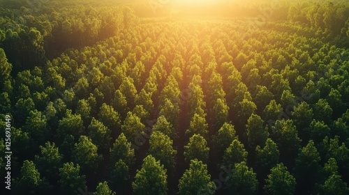 AIgenerated smart forest managing reforestation and biodiversity restoration photo