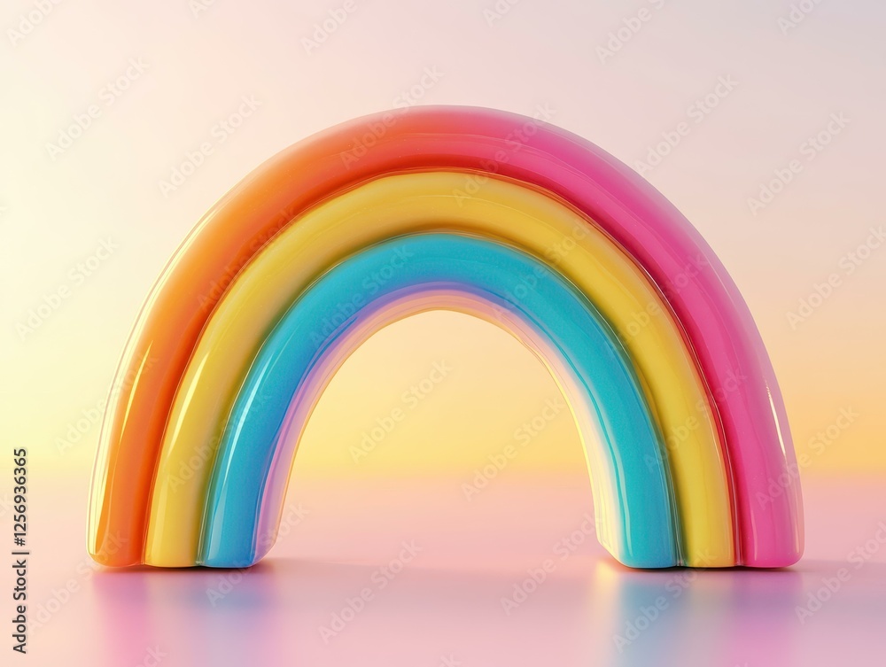 Obraz premium Glossy Rainbow Arch Symbol of Hope