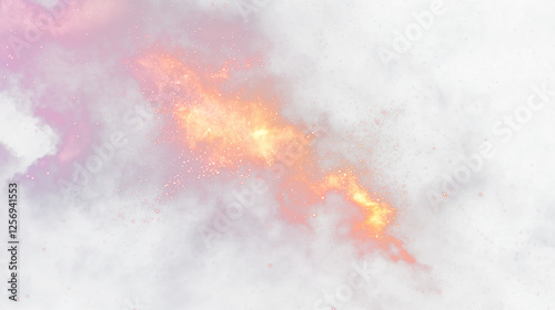 a colorful nebula with a star in the background
