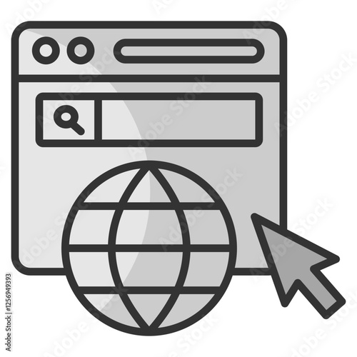 Browser  Icon Element For Design