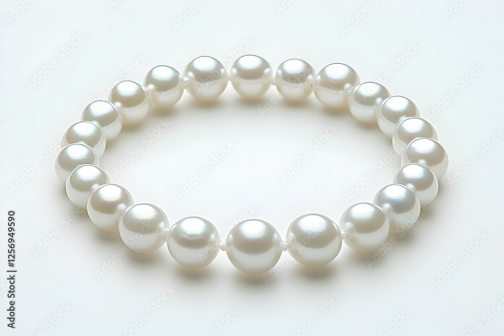 Pearl bracelet on white background; jewelry photography Pearl bracelet on white background; jewelry photography