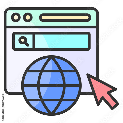 Browser  Icon Element For Design