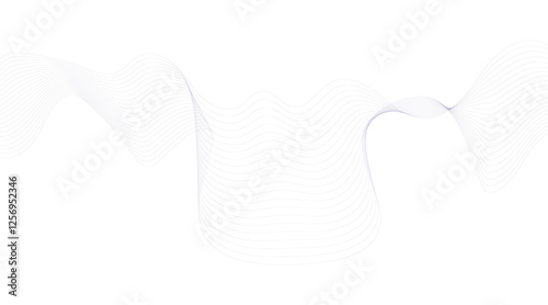 Dynamic flowing wave lines design element. Futuristic technology and sound wave pattern. Modern abstract glowing wave background.