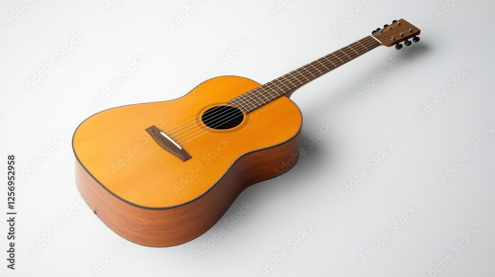 Fototapeta premium Acoustic guitar studio shot