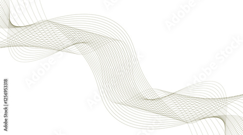 Gray wave curve lines abstract background with flowing particles. Modern backdrop design for business, presentation, banner.