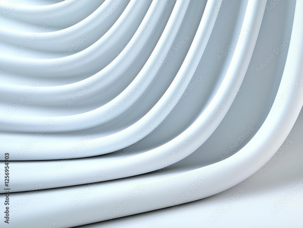 Obraz premium Abstract design featuring smooth white curves.
