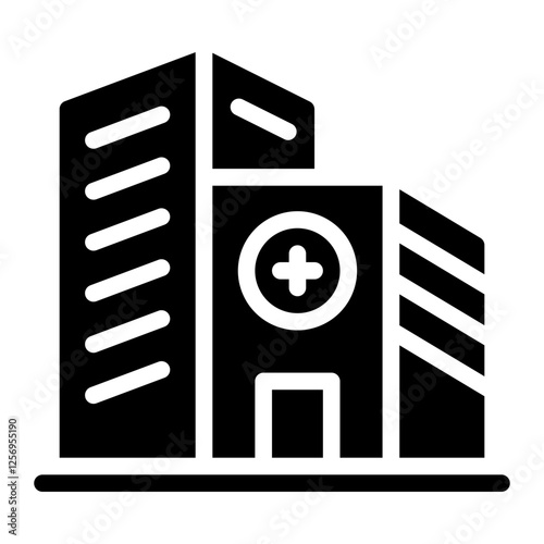 hospital glyph icon