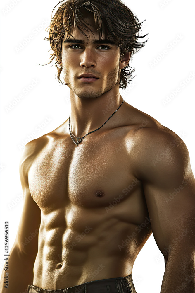 Fototapeta premium Tempting Fantasy Portrait of a Young Handsome Man – Fictional Character