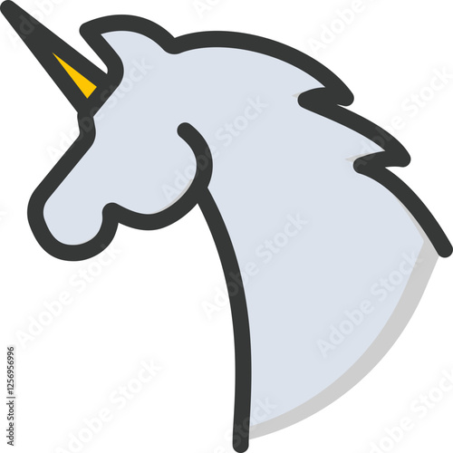 Unicorn Filled Line Icon