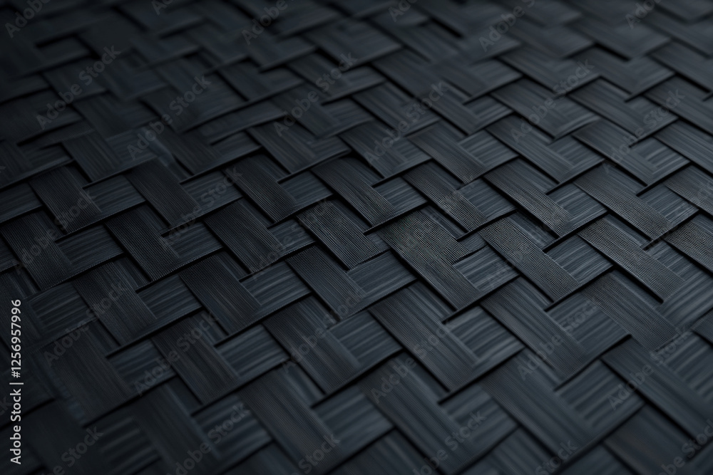 Abstract Woven Texture: A mesmerizing close-up of a dark, woven pattern, with its intricate lines and geometric design, captures the interplay of light and shadow. Abstract Woven Texture: A mesmerizing close-up of a dark, woven pattern, with its intricate lines and geometric design, captures the interplay of light and shadow.