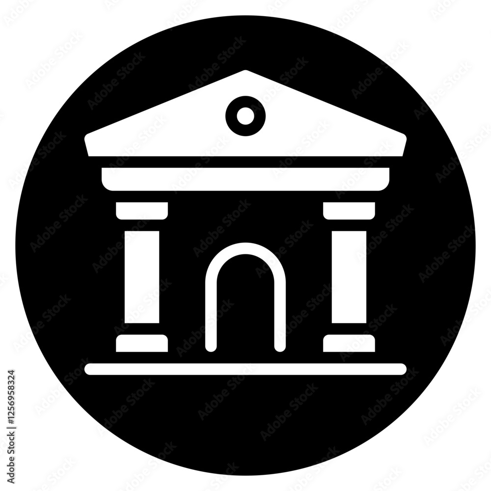 bank glyph icon bank glyph icon